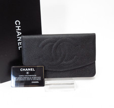 Authentic CHANEL CC  Leather Bifold Long Wallet  I#55714 picture