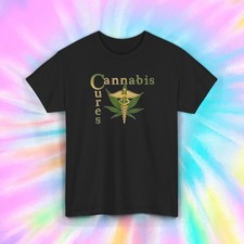 Cannabis Cures T-Shirt | Medical Marijuana Graphic Tee | Weed Enthusiast Gift picture