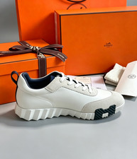 Men's Hermès Bouncing Sneakers White Calf Leather & Suede picture