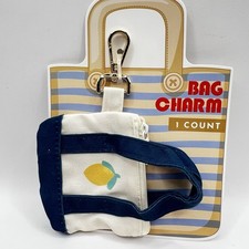RARE Target Bullseye Playground Lemon Canvas Bag Charm Clip New picture
