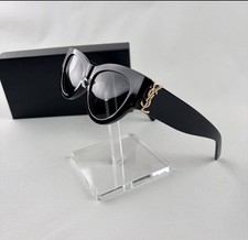Saint Laurent Cat Eye Sunglasses, Black Frame, Black Tinted Lenses, Women's picture