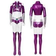 Teen Titan Starfire Spandex Women Halloween Cosplay Costume Sexy Purple Bodysuit picture