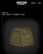*NEW* Green DEFCON Group Limited Mesh Shorts Medium DFENS Olive Green picture