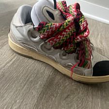 Lanvin Men’s Low Top Colorblock Sneakers White/Black Multicolor EU 42 US 9.5 picture