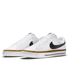 Nike Court Legacy Next Nature Men Size 9.5 White Black Ochre DH3162-100 New picture