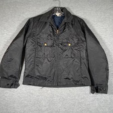 Vintage Horace Small Jacket Mens 42 Black Chill Chaser Nylon Workwear Insulated picture