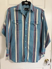 Panhandle Slim Vintage Western Brushpopper Shirt 16.5-35 Large picture