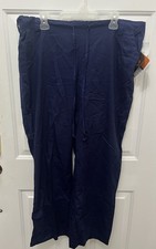 NEW - Barco Uniform Indigo 3 Pocket Front Tie Scrubs Pants - XL picture