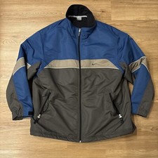 Vtg Nike Winter Coat Blue Gray Swoosh Size XL 90s Rare picture