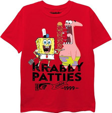 SpongeBob SquarePants - Spongebob & Patrick Krabby Patties - Adult Men T-Shirt picture