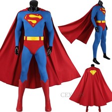 Christopher Reeve Costume 1978 Cosplay Costume Halloween Outfit Superhero Suit picture