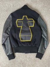 Justice x Schott NYC Cross Varsity Jacket Leather Wool XS Rare $595 picture
