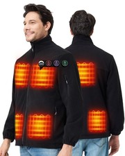 ARRIS Heated Fleece Jacket for Men with Battery, Heating Coat with 8 Heating Pad picture