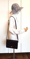 Bally Vintage 1980s Structured Smooth Leather Flap Crossbody Bag - Black picture