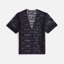 KITH Women's Jace Logo Lace Baseball Shirt - BLACK SMALL (MSRP: $210) picture
