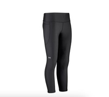 Under Armour Women's High Rise BLACK Tech Ankle Leggings Compression $45 NEW picture