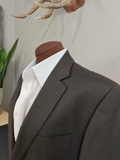 Black Brown 1826 Mens Wool Sports Coat 40R 2 Button Dark Brown Worsted Blazer picture
