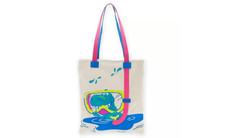 Disney Pixar Toy Story Summer Splash Rex Tote Bag & Matching Keychain Set NWT picture