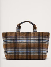 Hot Selling Banana Republic Plaid Airplane Tote By Hat Attack - Brown Plaid picture