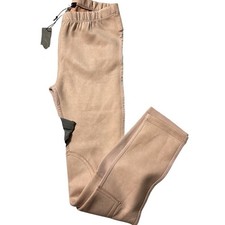 Imoga Aleina-F19 Girls Ash Grey Faux Suede Knee Patch Leggings Size 10 NWT picture