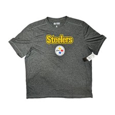 Majestic Pittsburgh Steelers Mens 2XL Gray Evolution Tee Cool Base Shirt NWT picture