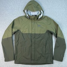 REI Co-Op Peak 2.5L Rain Shell Jacket Mens Small Green Colorblock Packable Hood picture