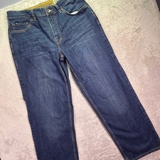 Plugg Mens Jeans Size 34x32 Blue Straight Leg 100% Cotton Denim Vintage Style picture