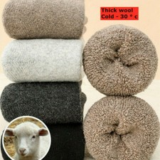 Lot 5Pairs Men Wool Cushioned Thick Boot Thermal Warm Crew Hiking Socks Winter picture