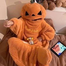 Halloween Cartoon Coral Fleece One-piece Pajamas picture