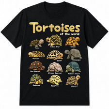 Vintage Tortoise T-Shirt Cute Turtle Reptile Wildlife Animal Lover Gift Tee picture