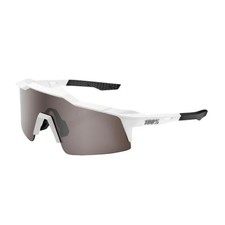 100% Speedcraft SL Sunglasses Matte White HiPER Silver Lens picture
