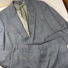 Vintage Canterbury Ltd J.R. Miller Co Gray Textured 2 Piece Suit Made in USA picture