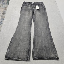 NWT ZARA Rigid Flare Jeans US 8 Medium Wash Mid Rise Full Length Vintage Look picture