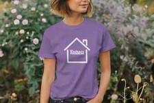 Nukumori House of Kindness Graphic T-shirt Shirt Bella and Canvas Purple Youth picture