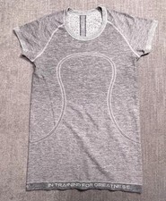 Lululemon Swiftly Tech Short Sleeve 2.0 T Shirt Womens 8 Heather Gray Training picture