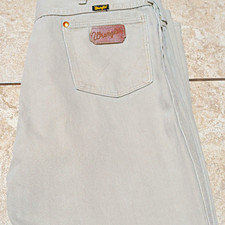 Vintage Wrangler 936TAN Cowboy Cut Slim Fit Jeans Men's 38x34 Tan Made in USA picture