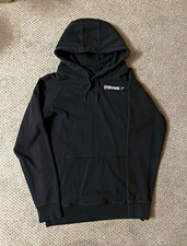 Gymshark Men's L Black Pullover Hooded Hoodie Drawstring Logo Pockets picture
