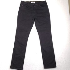 Tommy Jeans Mens Straight Leg Black Denim Pants 36x32 Streetwear picture