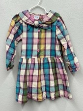 Vintage Oshkosh B’Gosh Plaid Dress Size 4T USA Made Cotton Cottagecore Prairie picture