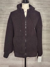 C9 by Champion Women's Black Sherpa Fleece Zip-Up Hooded Jacket Size XS New picture