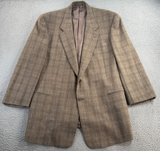 Vtg Mani Giorgio Armani Blazer Mens 44R Brown Weave Wool Tweed Old Money picture