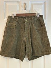 Vintage 90s JIMMY'Z Corduroy Shorts Olive Green Mens Size 36 Baggy Skater Surf picture