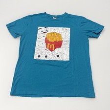 Authentic McDonald’s L Collector's Cup Edition Crew 2024 Employee T Shirt Blue picture