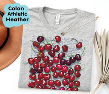 Cherry T-Shirt | Cute Fruit Typography Shirt | Cherished Summer Gift FREESHIP picture