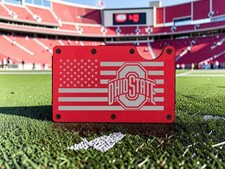 Ohio State Buckeyes custom laser engraved wallet picture