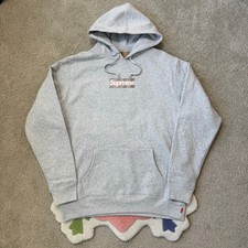 Supreme x Burberry Box Logo Hoodie Heather Grey XL NWT Rare Streetwear picture