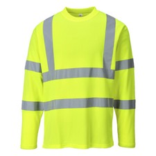 Portwest S278 Reflective Hi-Vis Cotton Comfort Long Sleeved Safety T-Shirt ANSI picture