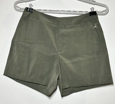 Women's Regular Fit Mid-Rise Shorts - A New Day Olive Size 4 picture