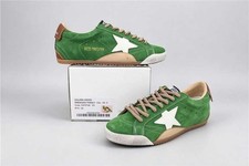 Men Golden Goose Green Suede Low Top Sneakers White Star picture