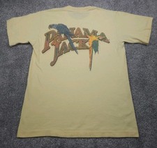 Vintage Panama Jack T Shirt Mens Medium Yellow Made In USA Parrots Beach picture